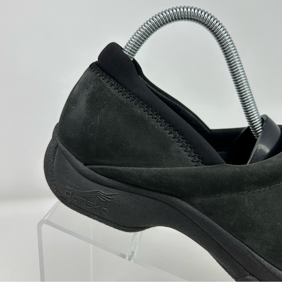 Dansko Kelsey Black Dark Green Suede Professional Clogs Size 39 - Picture 2 of 15